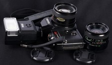 Konica Autoreflex TC Mechanical 35mm Film SLR c/w 50/1.7 and 28/2.8 PE-200S Kit