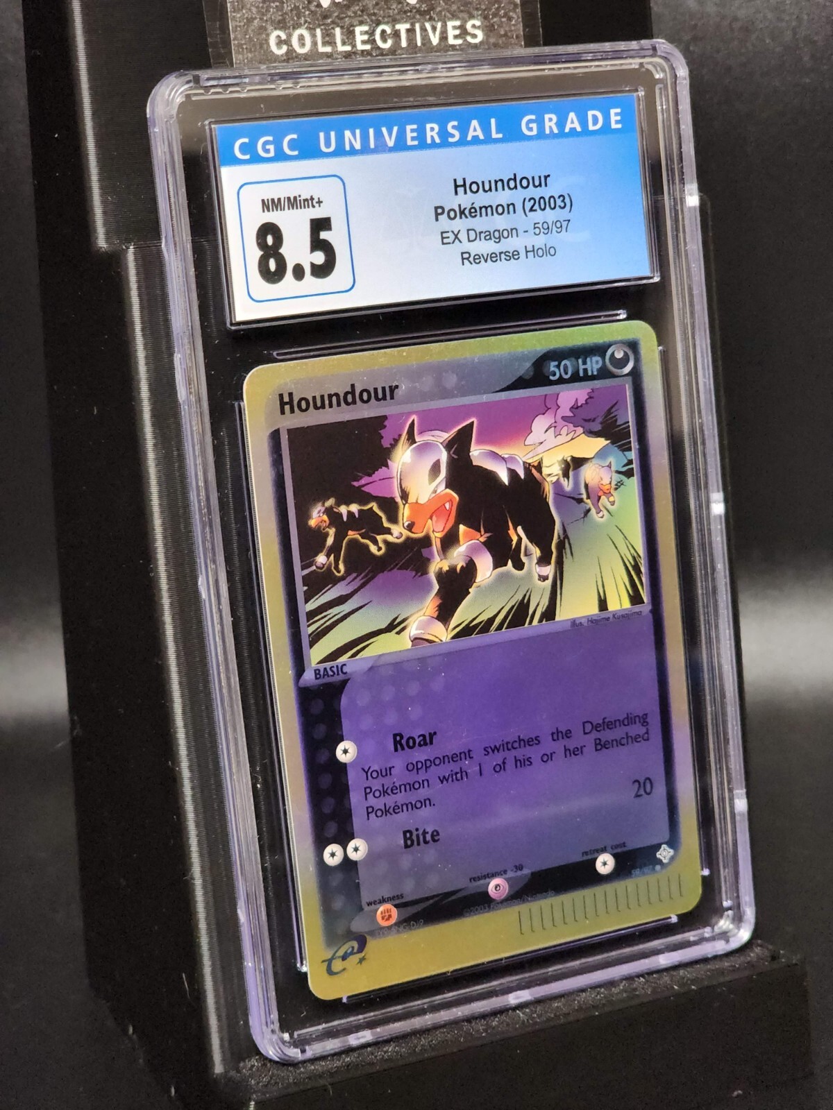 HOUNDOUR Reverse Holo #59  Pokemon TCG 2003 EX Dragon CGC 8.5 NM/Mint+