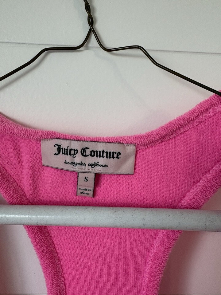 Juicy Couture Pink Beach Royalty Cover Up Dress Terry Cloth Size Small