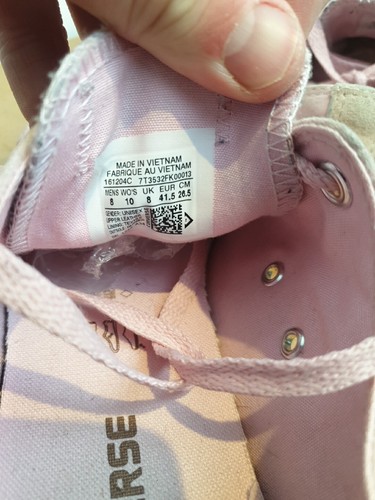 Sneakers Converse All Star pelle scamosciata donna scarpe da ginnastica UK 8 blush polveroso rosa - Foto 8 di 14