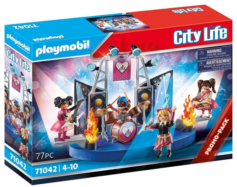 Playmobil City Life Set 71042 Music Band with Rock Stars on Stage