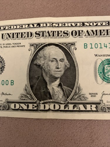 2021 Trinary One DollarBill Extremely Low Serial Number Total (11) Very Cool - Picture 5 of 9