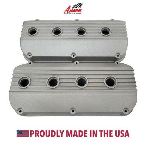 Mopar 392 Hemi All Fins Valve Covers - Die-Cast Aluminum - Bead-Blast - Ansen - Foto 1 di 3