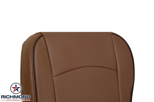 For 2013 2014 Dodge Ram 2500 LongHorn -Driver Bottom Leather Seat Cover Brown - Picture 8 of 18
