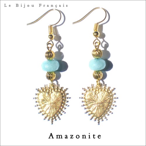 Boucles D'oreilles Pendantes Vintage 1970 - Alpaca Et Turquoise - Vieux Stock Neuf