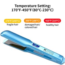 1.75" KIPOZI Professional Wide Plate Flat Iron Dual Voltage Hair Straightener US