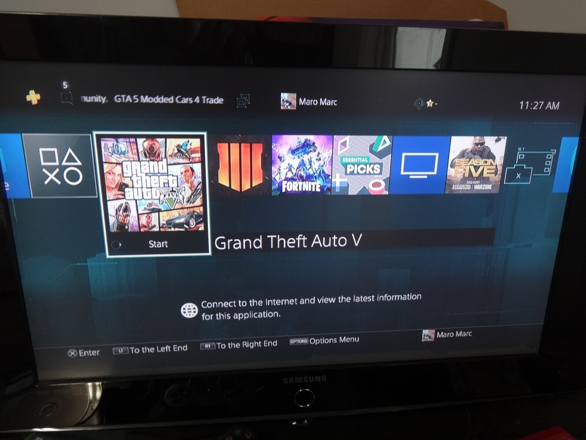 PS4 Slim 500GB CONSOLE BUNDLE - Black Plus 2 Controllers, COD GTA