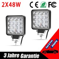 2X 48W LED Arbeitsscheinwerfer Offroad Scheinwerfer FüR Jeep Bagger SUV 12V-24V