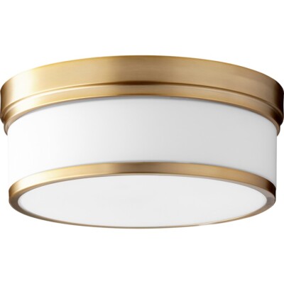 Quorum Celeste 3 Light 14' Ceiling Mount, Aged Brass - 3509-14-80