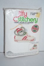Jiffy Merry Mouse in a Sneaker Ornament Embroidery Kit NEW Vintage 1978