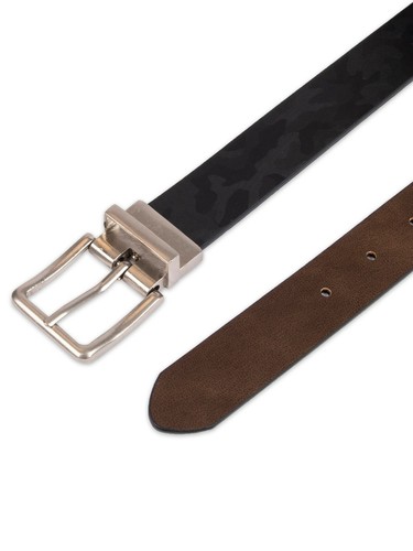 Wonder Nation Boy's Reversible Casual Belt Size XS/S (4-7) Black Design Brown - Picture 2 of 2