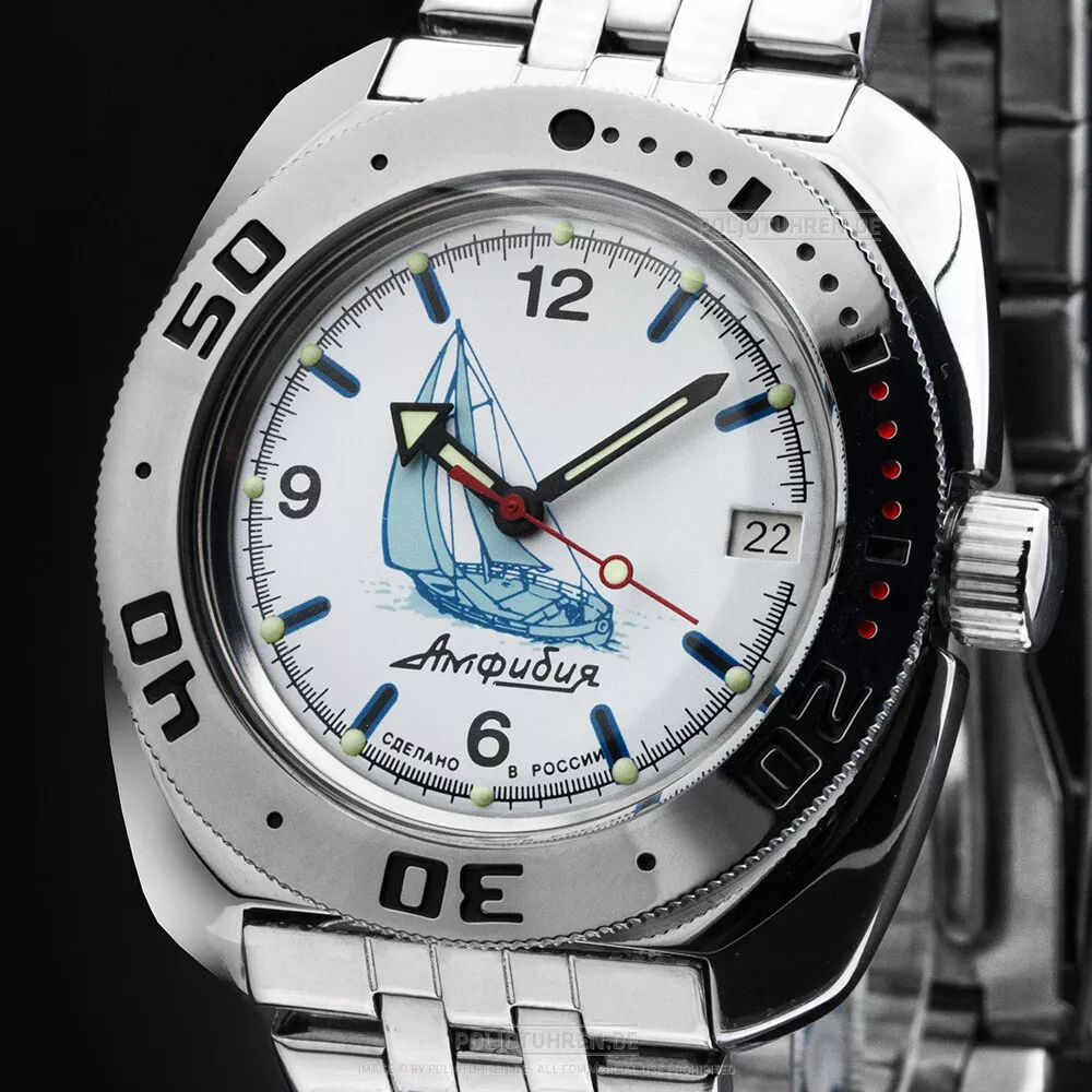 VOSTOK 2416 Taucheruhr 200m Segelboot mechanische russische