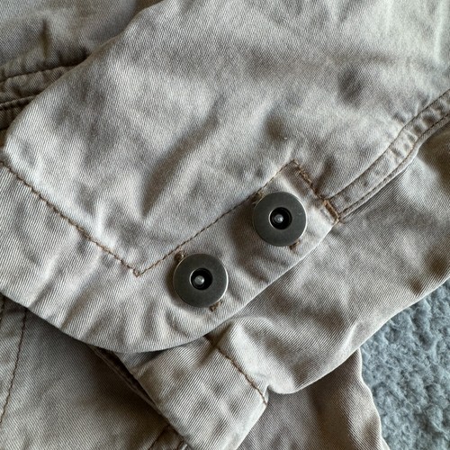 Mossimo Long Sleeve Jacket Beige Women's Medium Tee Womens 100% Cotton Button - Picture 4 of 9
