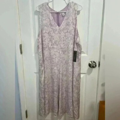 NWT Nordstrom Signature Floral Silk A-Line Midi Dress Size 18 | eBay