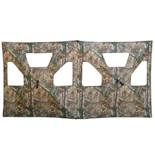 Turkey Hunting Blind Real Tree Camo Portable 2 Sided Hub Panel Stake Out Deer