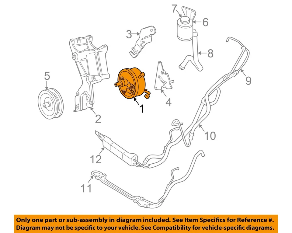 Used Power Steering Pump fits: 2002 Chevrolet Express 1500 van  Grade C - Image 3 of 4