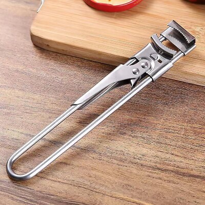 Adjustable Multifunctional Stainless Steel Can Opener Jar Lid Gripper Kitchen