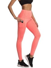 High Waist Yoga Pants, Pocket Yoga Pants Tummy Control Workout Running Size 2XL