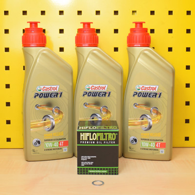 Kawasaki Z300 (ER300) Ölwechselset Öl Ölfilter Castrol Power 1 10w40 ABS