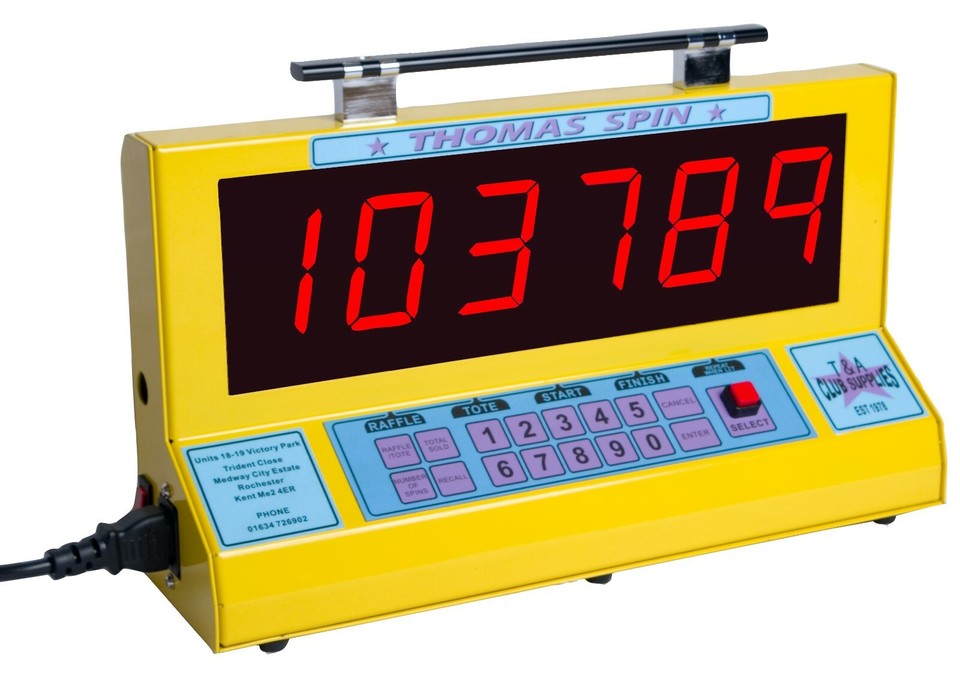 Number Flip Machine Raffle Machine random number selector Thomas Spin Electronic Tote ...