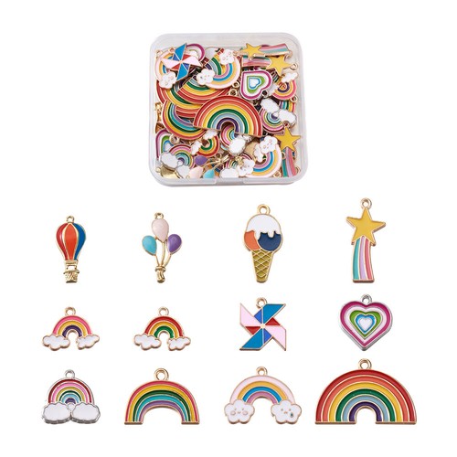 Assorted Theme Enamel Pendants Necklace Bracelet Designer Dangle Charms - Picture 87 of 193