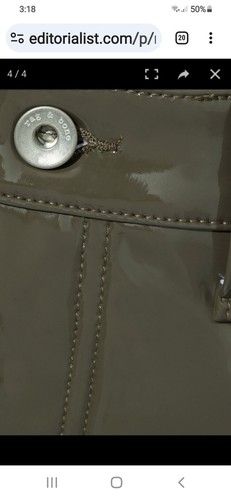 $395 rag & bone Hayden Vinyl skirt Army Green Size 24 New With Tags - Picture 3 of 16