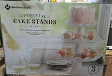 Member's Mark 3-Piece Cake Stand Set