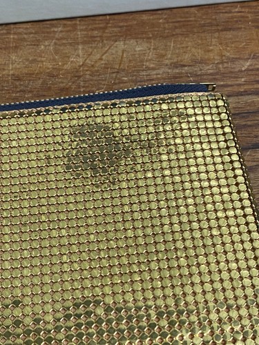 Vintage Whiting & Davis Gold Mesh Zip Purse Wallet W/ Box - Picture 2 of 5