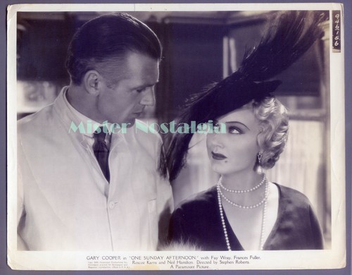 Vintage Photo 1933 Gary Cooper Fay Wray in One Sunday Afternoon