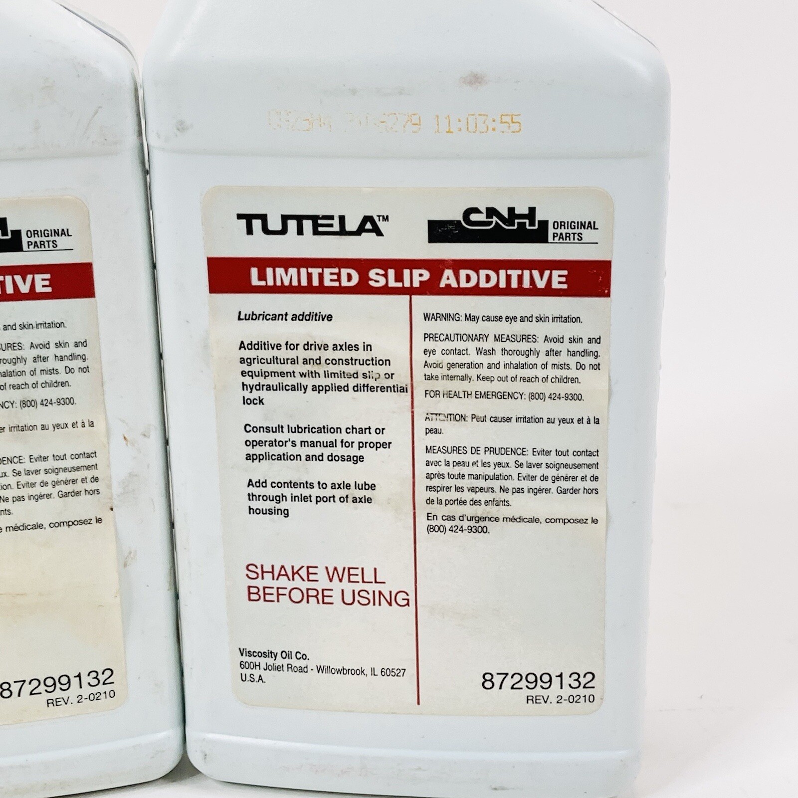 CASE IH New Holland Tutela Limited Slip Additive Oil 87299132 Two 16oz