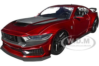 2024 FORD MUSTANG DARK HORSE CANDY RED 1/24 DIECAST MODEL CAR BY