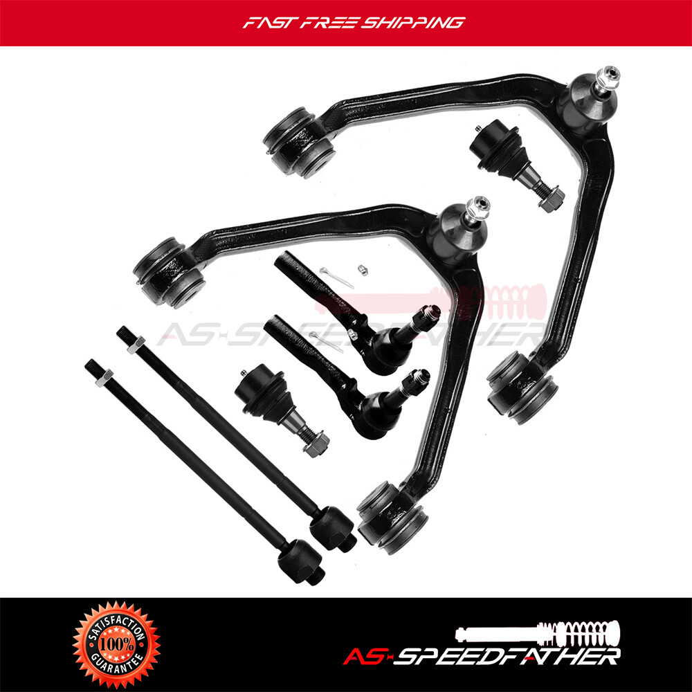 8 Pcs For 2003-2005 Chevrolet Express 2500 Front Control Arm Tie Rod Ball Joint