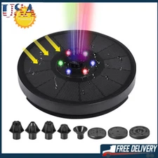 LED Solar Power Bird Bath Water Fountain Pump Floating Outdoor Pond Pool Decor