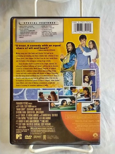 Orange County DVD Used Jack Black Colin Hanks Lily Tomlin John Lithgow - Picture 2 of 3