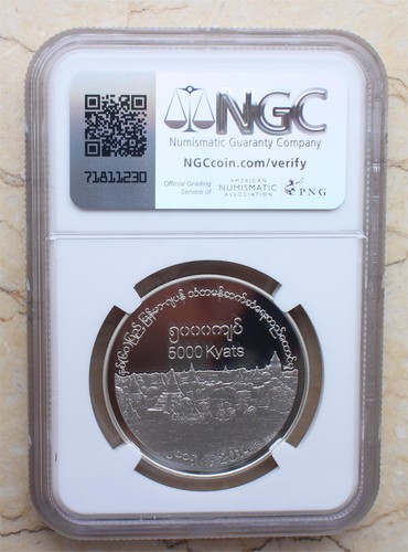 A Pair NGC PF70 Japan Silver Coins - Japan, Laos, Myanmar Diplomatic Relations - Picture 6 of 9