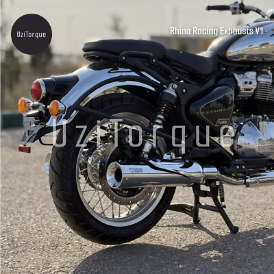 RHINO RACING V1 ロイヤルエンフィールド用マフラー Rhino Racing Exhausts For Royal Enfield Classic 650 V1 (Stainless Steel) 