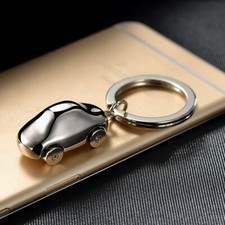 NEW high quality Metal alloy smooth silver car keychain jewelry gift HOT