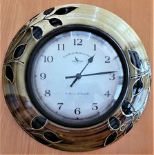 VINTAGE FIRSTIME AN AMERICAN TIMEKEEPING CO. CERAMIC 12” DIAMETER WALL CLOCK