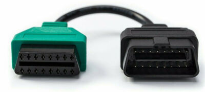 OBD 2 Adapter Inteface GRÜN green kompatibel FIAT Alfa Romeo Lancia Stecker    