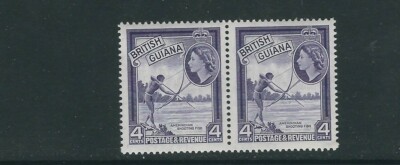 BRITISH GUIANA 1954-63 AMERINDIAN SHOOTING FISH (SG 334a DLR) MNH