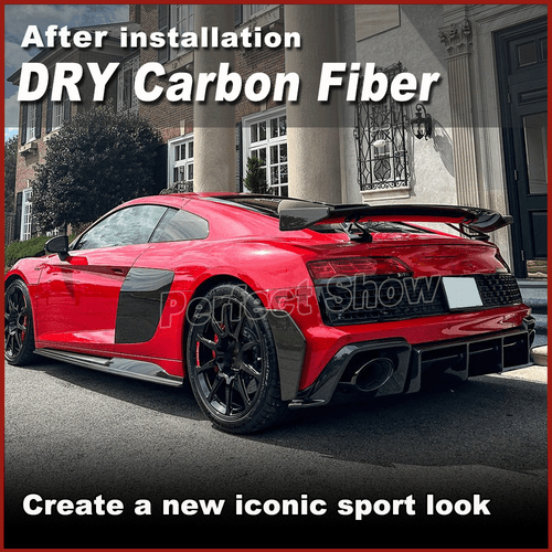 For Audi R8 V10 GT Coupe 20UP TT TTS DRY Carbon Rear Boot Trunk Spoiler Wing Lip - Bild 11 von 14