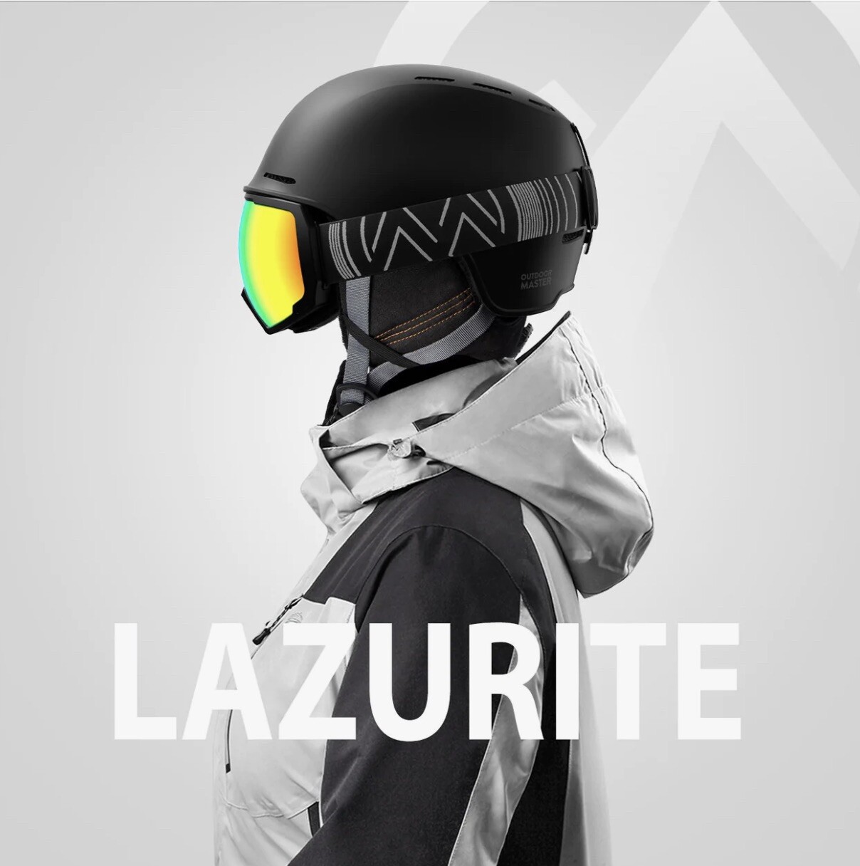 Lazurite Gray Ski Helmet - Snowboard Helmet for Men, Women,Youth & Kids Large