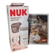 Butelka do picia NUK Perfect Match, antykolkowa, kontrola temperatury, beżowa, 260ml