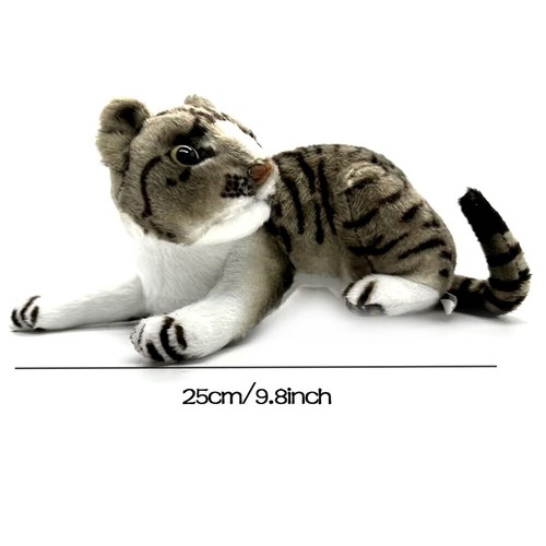 10 Inch Tabby Cat Stuffed Animal Plush Toys Toddler Doll Christmas Kids Gift Hot - Picture 3 of 4