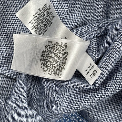 Ted Baker Shirt Mens 15.5-34/35 Blue Endurance Preppy Party Workwear Office - Picture 13 of 14