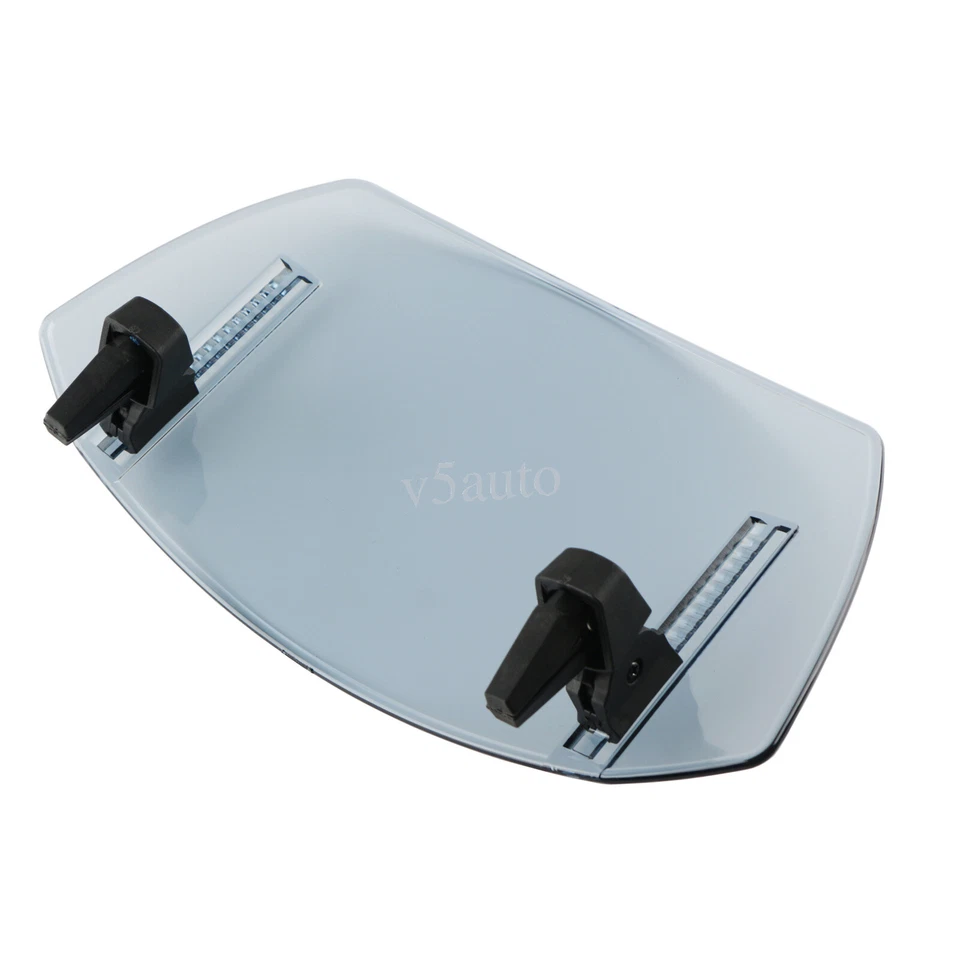 Motorcycle Clip on Windshield Adjustable Wind Screen Deflector Extension Spoiler - Imagem 2 de 4