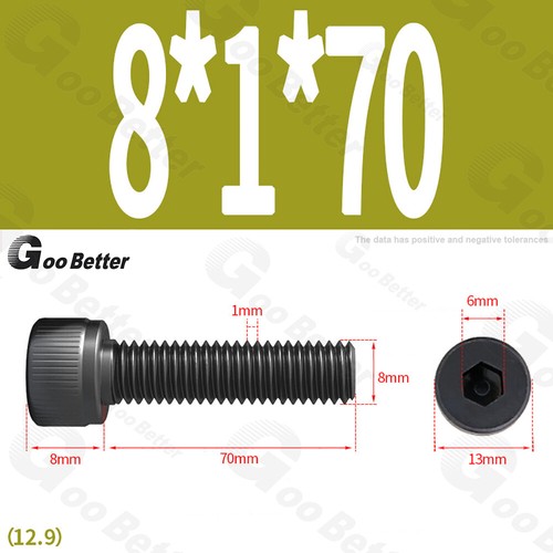 Feingewinde Zylinderschrauben 12.9 Stahl M6 M8 M10 M12 Schwarz Innensechskant - Bild 30 von 85