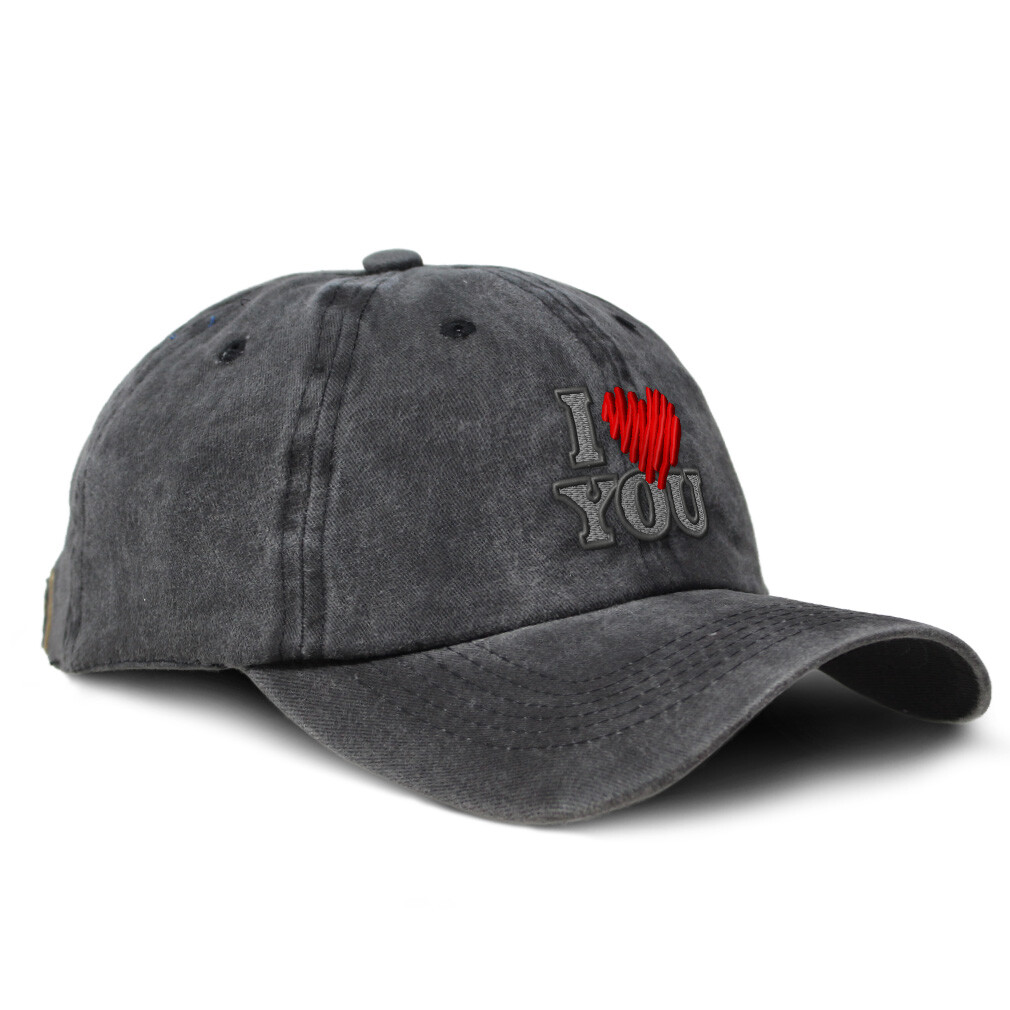 Soft Washed Baseball Cap I Love You Cotton Dad Hats for Men 