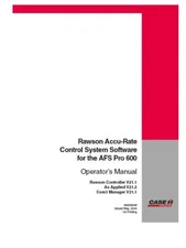 CASE IH RAWSON ACCU-RATE SOFTWARE V21 OPERATOR`S MANUAL