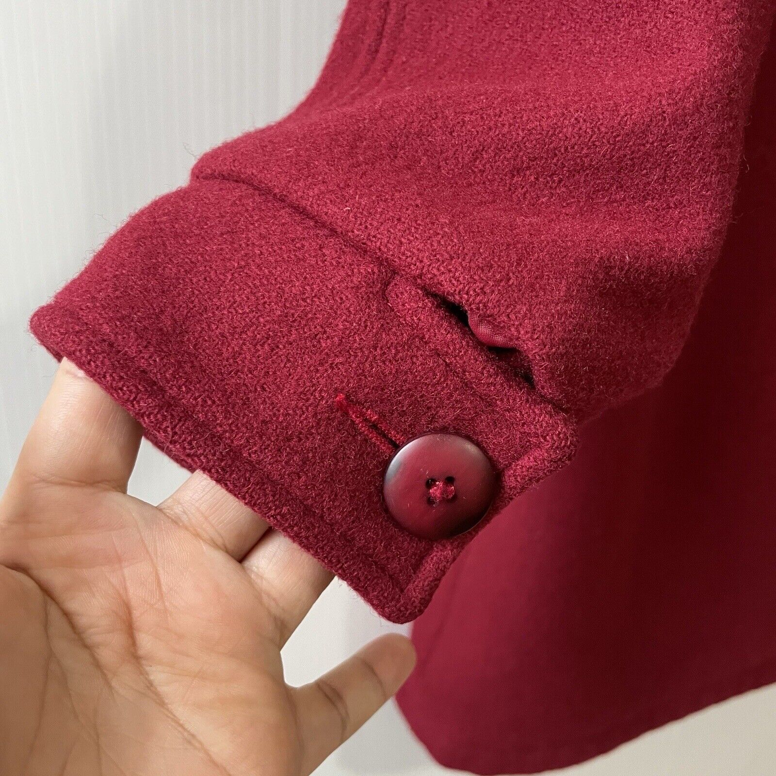 Vintage Woolrich Woman Red Plaid 100% Wool Jacket… - image 9